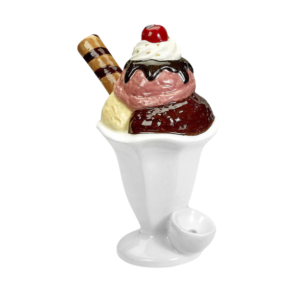 Ceramic Special Dry Hand Pipe / Ice Cream Sundae